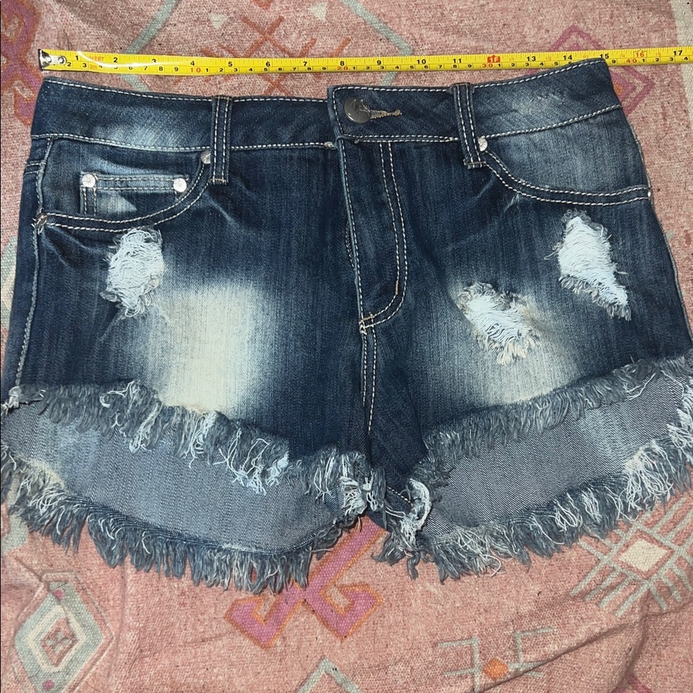 Distressed Denim Women Shorts